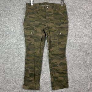 The Duluth Trading Company Camo Cargo Pants Women’s 10X29 Curvesetter Waistband‎